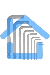 Набор ключей имбусовых Сибртех HEX, 2-12 мм, CrV, 9 шт., с шаром