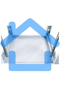 Шкаф телеком. настенный разборный 15U (600х550), съемные стенки, дверь стекло (ШРН-М-15.500) (1 коробка)