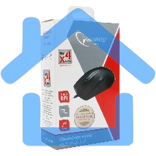 Мышь проводная Gembird MUSOPTI9-905U черный, 1000 dpi, USB, кнопки - 3