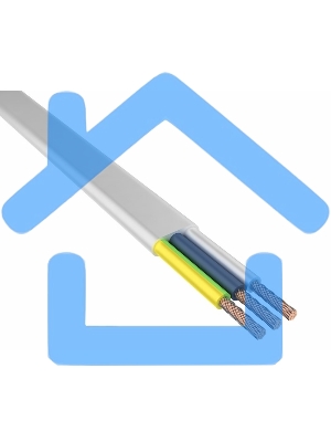 Провод ШВВП 3х0,75 мм² 200 м белый ГОСТ 7399-97