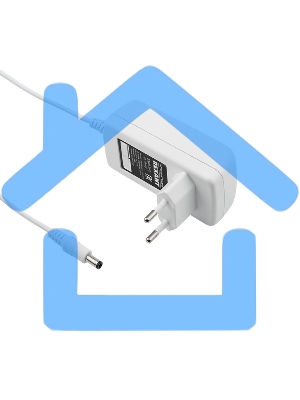 Источник питания 12 V 24 W с DC разъемом подключения 5.5х2.1, белый корпус (IP23)