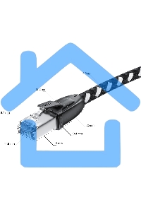 Патч-корд GCR PROF прямой 5.0m, UTP медь кат.6, STRONG черно-белый нейлон, ethernet high speed 10 Gbит/с, T568B, GCR-52779