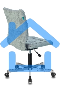 Кресло офисное Бюрократ CH-330M/LT-28 без подлокотников, серый, крестовина металл