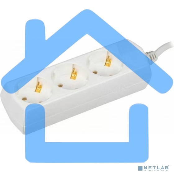Удлинитель 3х1.5м с заземл. 10А 250В У03 GENERICA 2P+PE 3х1кв.мм IEK WYP10-10-03-D15-Z-G