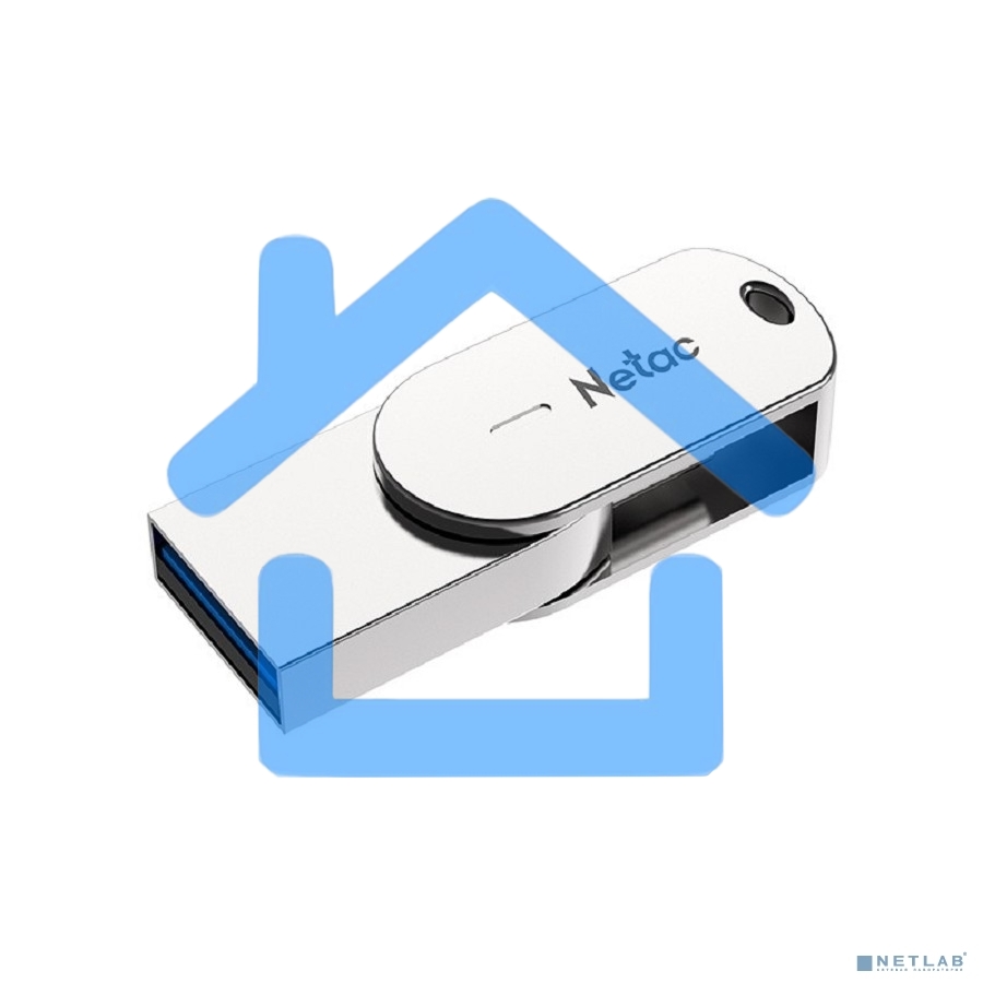 Флешка USB R/W Netac USB Drive U785C USB3.0+TypeC 64Gb, retail version