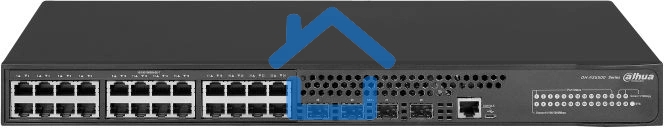 Коммутатор DAHUA 28-портовый управляемый, уровень L3Порты: 24 RJ45 10/100/1000Мбит/с, 4 SFP+ 1000/10000Мбит/с(uplink); питание: 100~240В(AC); грозозащита: до 6кВ
