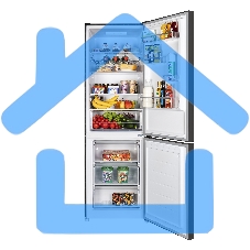 Холодильник Maunfeld MFF185SFSB черный мат. двухкамерный 211/104л морозилка снизу