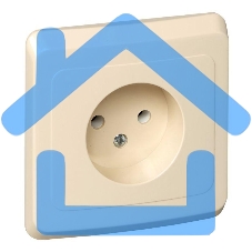 Розетка 1-м СП Этюд 16А IP20 без заземл. крем. SchE PC16-001K