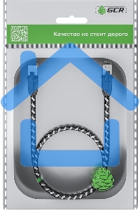 Патч-корд GCR PROF прямой 5.0m, UTP медь кат.6, STRONG черно-белый нейлон, ethernet high speed 10 Gbит/с, T568B, GCR-52779