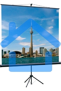 Экран на треноге Lumien 200x200см Eco View LEV-100103 1:1 напольный рулонный