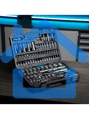 Набор инструментов 109 предметов, 120 зубьев, CrV 1/4, 1/2