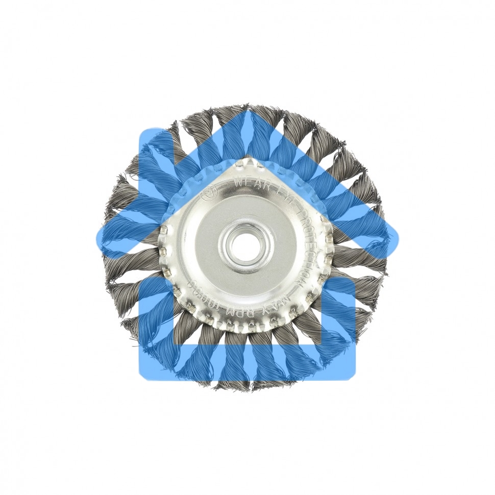 Щетка Matrix для УШМ 125 мм, М14, плоская, крученая проволока 0,35 мм