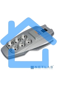 Сетевой фильтр Pilot X-Pro 1.8м (6 розеток) серый (коробка)