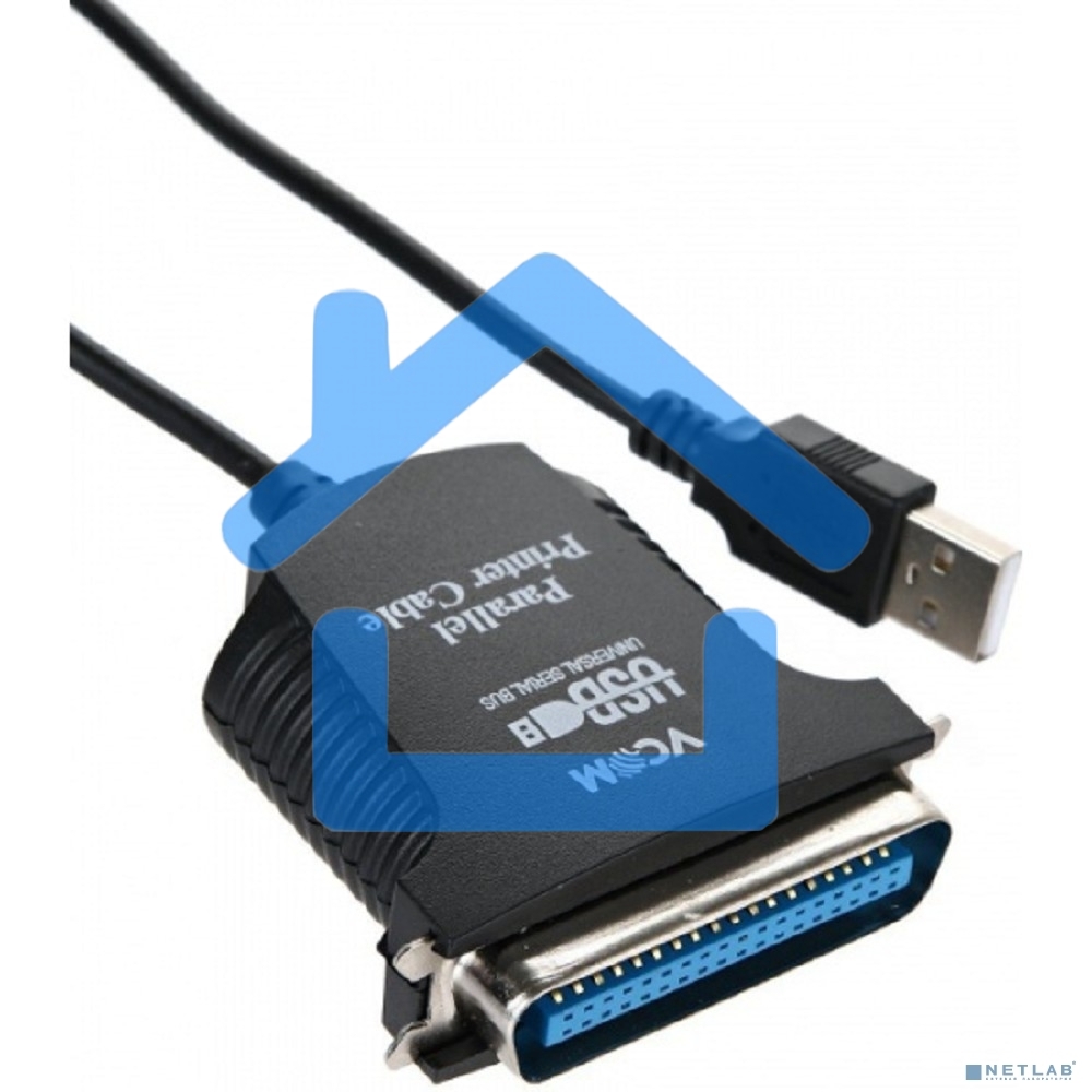 Кабель AM/LPT 1.8м VCOM Кабель-адаптер USB -> LPT (прямое подключение к LPT порту принтера), VUS7052