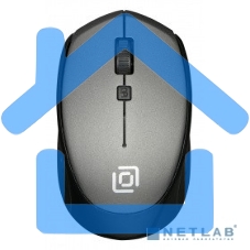 Мышь беспроводная Oklick 488MW серый/черный, 1600 dpi, радиоканал, USB, кнопки - 4