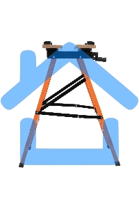 Верстак-тиски, 605 х 635 х 750 мм, портативный Sparta