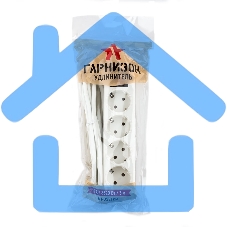 Сетевой фильтр Гарнизон ELB-G4-W-3, 4 евророзетки с выключателем и заземлением, допустимый ток 16А, длина 3м.