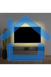 Лента светодиодная с USB коннектором 5 В, 8 мм, IP65, SMD 2835, 60 LED/m, цвет свечения теплый белый (3000 K)