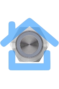 Кнопка антивандальная Ø 22 12 В Б/Фикс (5с) (ON)-OFF/(OFF)-ON подсв./зеленая Rexant