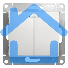 Механизм выключателя 2-кл. СП GLOSSA 10А IP20 10AX с подсветкой бел. SchE GSL000153