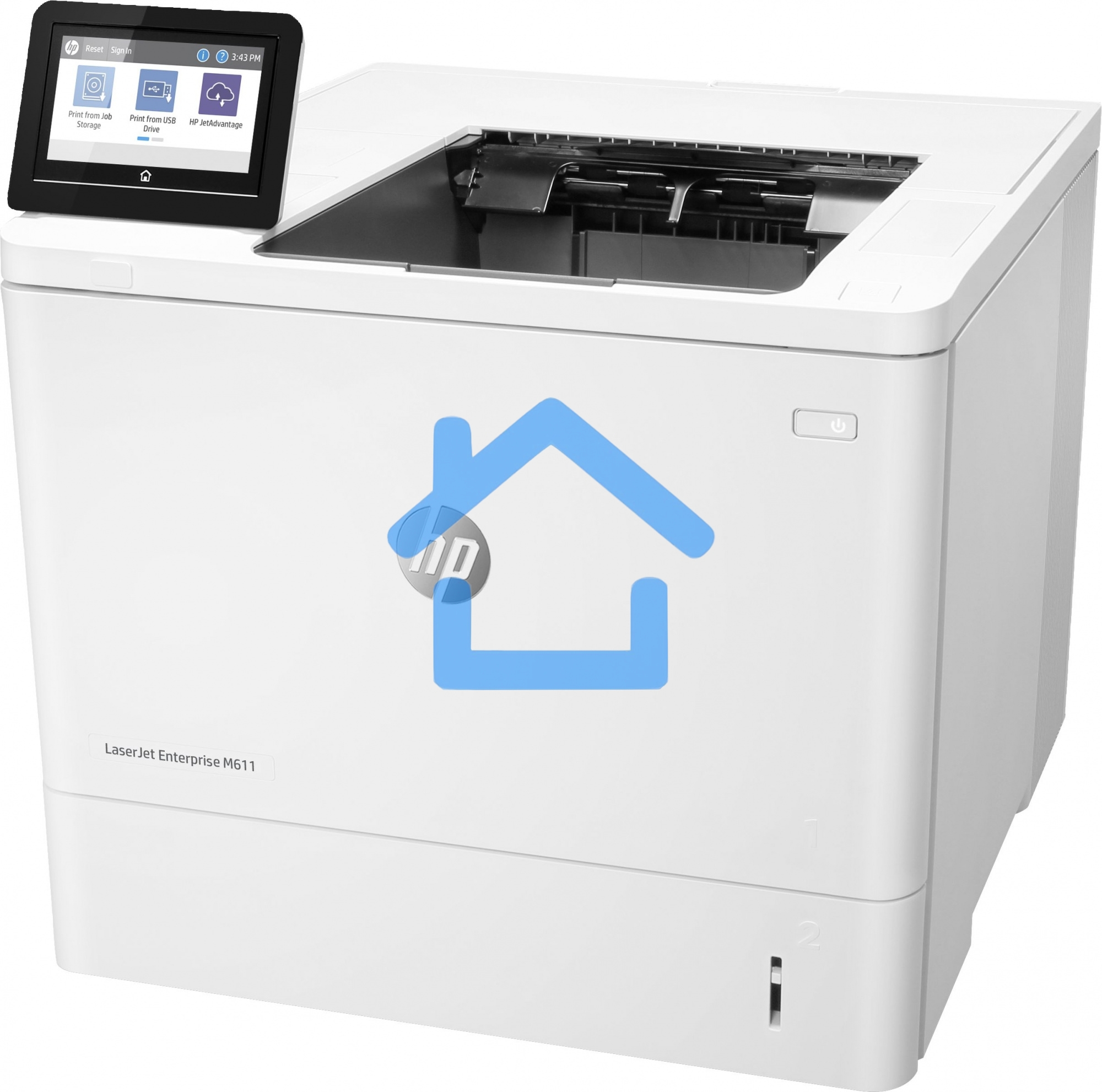 Принтер лазерный HP LaserJet Enterprise M611dn (7PS84A), A4, ч/б, печ. до 61 стр/мин., 1200 x 1200 dpi, USB, RJ-45