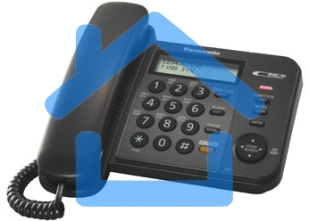 Телефон проводной Panasonic KX-TS2358RUB черный АОН,Caller ID,ЖКД,блокировка набора,выключение микрофона,кнопка 