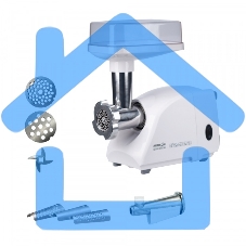 Мясорубка Аксион М14.04, приставка-соковыжималка, макс.мощность 600 Вт, произ. 30 кг/час