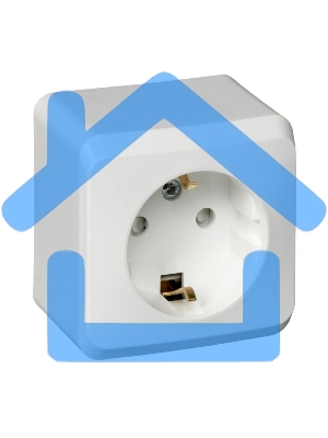 Розетка 1-м ОП Этюд 16А защ. шторки с заземл. белый SchE PA16-004B