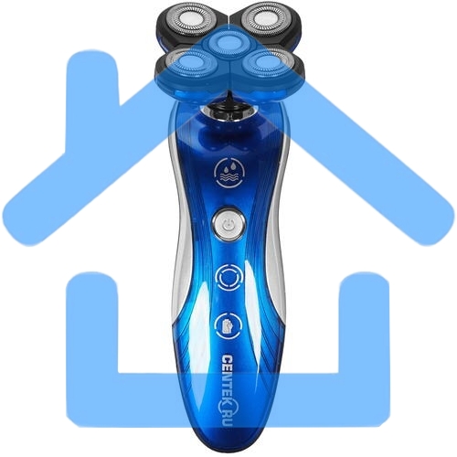 Электробритва Centek CT-2182 ротор, 5 плавающих головок, аккумулятор + работа от сети, влажное бритье