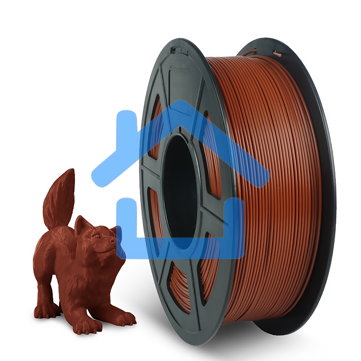 Филамент NVPRINT PETG Chocolate для 3D печати диаметр 1.75мм длина 330 метров масса 1 кг