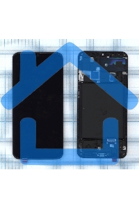 Дисплей для Samsung Galaxy A20 SM-A205F в сборе с тачскрином и рамкой (OLED), черный