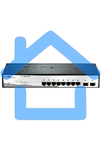 Коммутатор D-Link DGS-1210-10/F1A настраиваемый настольный 8x10/100/1000BASE-T