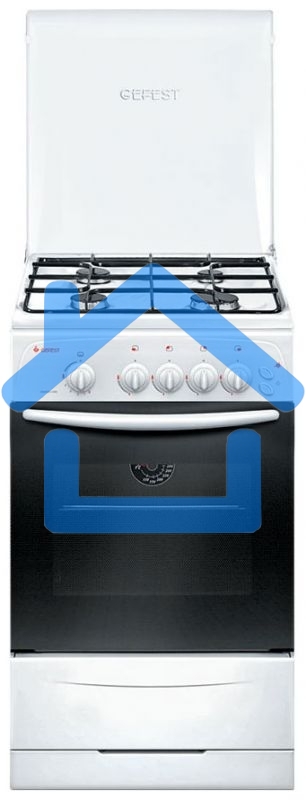 Плита газовая Gefest ПГ 3200-06 К33 белый, конфорок 4 шт, духовка 42 л, 50 см x 85 см x 57 см