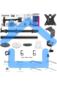 Кронштейн для монитора Kromax CASPER-507 черный 4 шт/уп. 10
