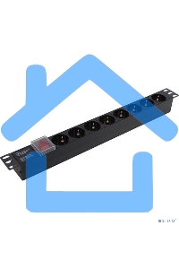 Блок розеток горизонтальный ExeGate ServerPro PDU-19H801 Al-8S-C14-SW, 19