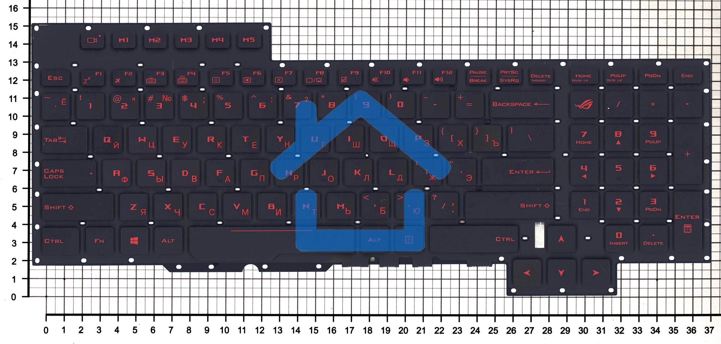 Клавиатура для ноутбука Asus GX700 черная