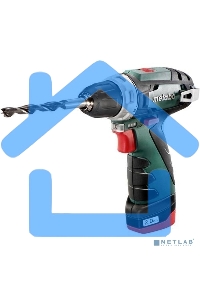 Дрель-шуруповерт Metabo PowerMaxx BS 600984000, Аккумуляторный, 10,8В, 2 АКБ