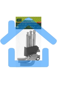 Набор ключей имбусовых Сибртех HEX, 2-12 мм, CrV, 9 шт., с шаром