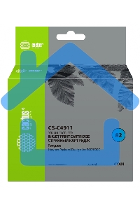 Картридж струйный Cactus CS-C4911 №82 голубой (72 ml) для HP Design Jet 500/800C