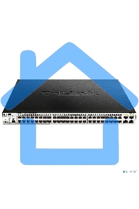 Коммутатор управляемый 2 уровня D-Link DGS-1210-52MPP/ME/B3A PROJ с 48 портами 10/100/1000Base-T и 4 портами 1000Base-X SFP (48 портов с поддержкой PoE 802.3af/802.3at (30 Вт), PoE-бюджет 740 Вт)