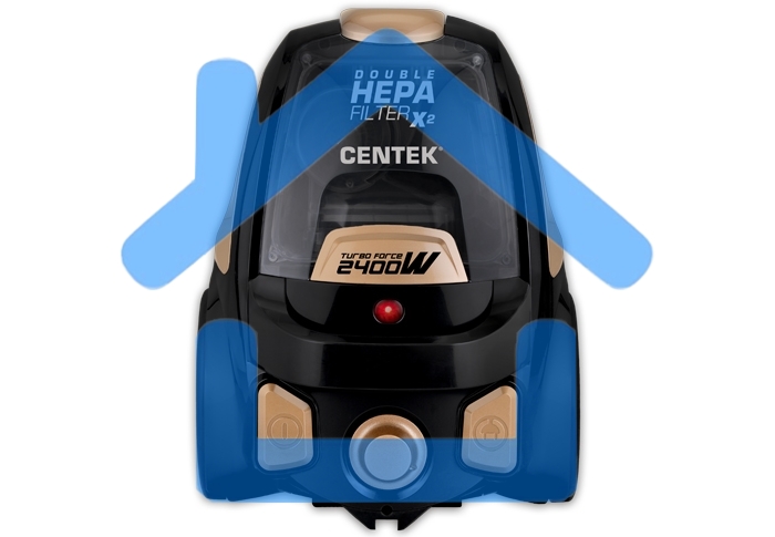 Пылесос Centek CT-2534 черно-бронзовый, 2400Вт, нера фильтр (в уп. 1 шт)