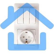 Блок комбинированный GLOSSA розетка + выкл. 3-кл. бел. SchE GSL000176