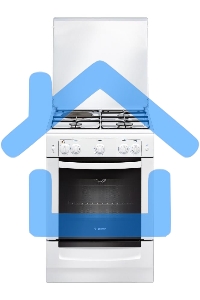 Плита комбинированная Gefest ПГЭ 6110-01 белый, конфорок 3 газовых и 1 электрическая, духовка 52 л, 60 см x 85 см x 60 см