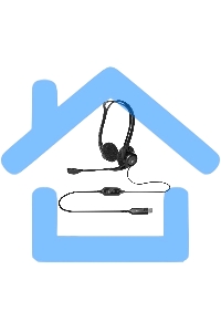 Наушники с микрофоном Logitech 960 черный 2.4м накладные оголовье (981-000100)