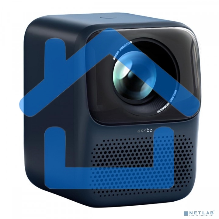 Проектор Wanbo Projector T2 Max синий (LCD, 1920x1080, 450Lm, 1.2:1, 3000:1, Smart TV, Android 9.0, 1+16Gb, HDMI, USB, Wi-Fi, BT)