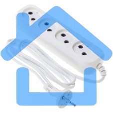 Сетевой удлинитель Buro BU-PSL4.1/W 1.5м (4 розетки) белый (пакет ПЭ)