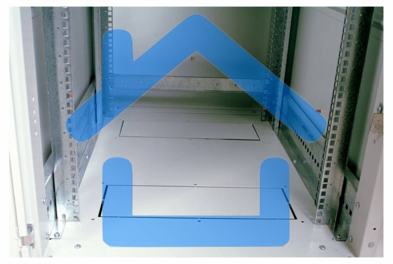 Шкаф телекоммуникационный напольный 18U (600x600) дверь металл (2 места), ШТК-М-18.6.6-3ААА