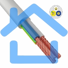 Провод соединительный ПВС 3х4,0 мм² 100 м белый ГОСТ 7399-97