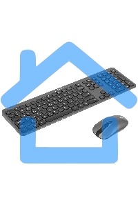 Комплект клавиатура + мышь Оклик 300M клав:серый мышь:серый/черный USB беспроводная slim