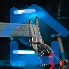 Ножницы по металлу GROSS 78331 270мм прямой и левый проходной резсталь-СrMo двухкомп.рук-ки